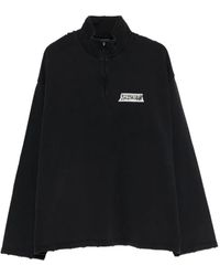 Balenciaga - Distressed Zipped Sweatshirt - Lyst