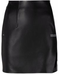 Off-White c/o Virgil Abloh - Slit-Detail High-Waisted Leather Skirt - Lyst