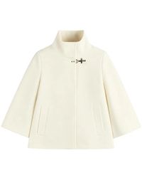 Fay - Lobster-Claw Fastening Funnel-Neck Jacket - Lyst