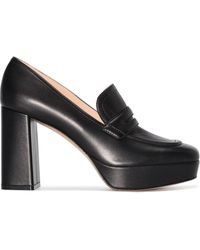 Gianvito Rossi - 100mm Platform Leather Loafers - Lyst