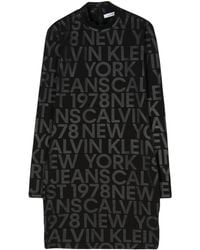 Calvin Klein - Logo-print Mini Dress - Lyst