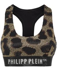 Philipp Plein - Haut crop à imprimé léopard - Lyst