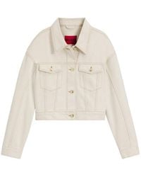 HUGO - Buttoned Crop-Style Jacket - Lyst