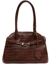 Isla - Bolso de hombro con efecto de piel de cocodrilo - Lyst