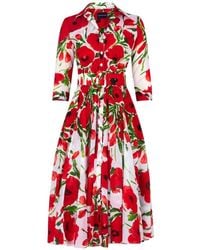 Samantha Sung - Aster Floral-Print Belted Dress - Lyst