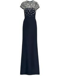 Oscar de la Renta - Mosaic-Pattern Embroidered Gown - Lyst