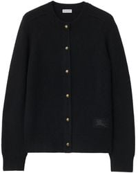 Burberry - Elbow-Patch Equestrian Knight Cardigan - Lyst