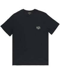 A.P.C. - Raymond Logo-embroidered T-shirt - Lyst