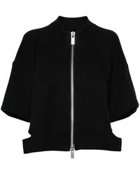 Sacai - Panelled Zip-up Sweatshirt - Lyst