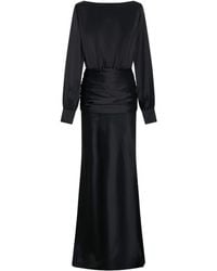Nicholas - Abito Samina Lungo Con Ruches - Lyst