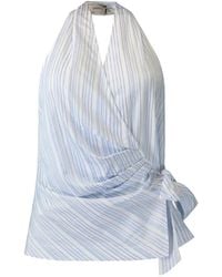 Jonathan Simkhai - Striped Halterneck Top - Lyst