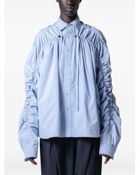 Yoshio Kubo - Ruched Drawstring Shirt - Lyst