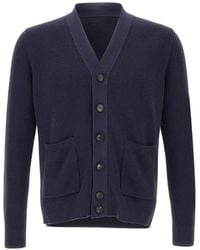 FILIPPO DE LAURENTIIS - V-Neck Ribbed-Trim Cardigan - Lyst