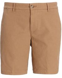 BOSS - Cotton Flat-Front Shorts - Lyst