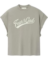Fear Of God - Logo-Print Cut Off T-Shirt - Lyst