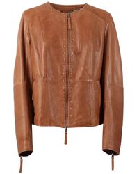 Bully - Stud-Embellished Leather Jacket - Lyst