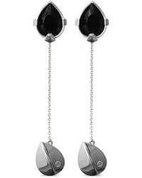 Burberry - Onyx Shield Pendant Earrings - Lyst