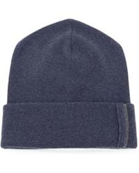 Brunello Cucinelli - Monili-Chain Turn-Up Brim Beanie Hat - Lyst