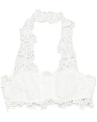 Ermanno Scervino - Embroidered Linen Top - Lyst
