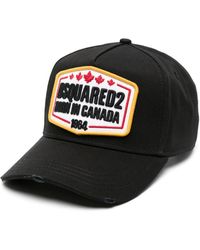 DSquared² - Black Baseball Hat With D2 Patch - Lyst