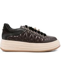 Apepazza - Quilted Crystal-Embellished Sneakers - Lyst