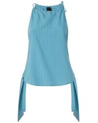 Pinko - Top A Rayas Con Tiras Finas Para El Hombro Y Lazos - Lyst