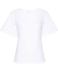 By Malene Birger - Lunae T-Shirt Met Diepe Ronde Hals - Lyst