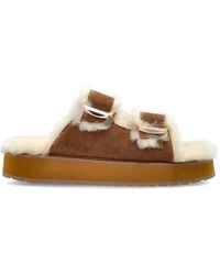 EMU - Cabello Plateau-Sandalen Mit Shearling-Besatz - Lyst