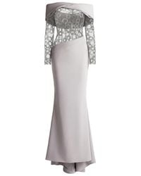 Gatti Nolli by Marwan - Off-Shoulder Embroidered Gown - Lyst