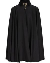 Il tabarro - Damasco Panno Cape Met Houtje-Touwtje Sluiting - Lyst