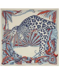 Ferragamo - Animalier Print Silk Scarf - Lyst