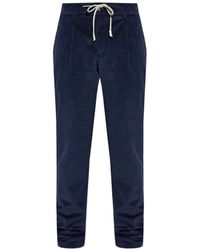 Eleventy - Pleated Corduroy Trousers - Lyst