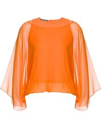 Alberta Ferretti - Blouse En Soie - Lyst