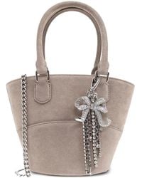 Self-Portrait - Charm-Detail Suede Bucket Bag - Lyst