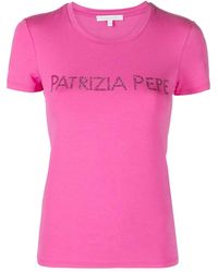 Patrizia Pepe - Essential Logo-Print T-Shirt - Lyst