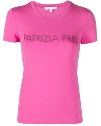 Patrizia Pepe - Essential Logo-Print T-Shirt - Lyst