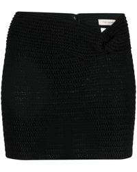 The Mannei - Kaukaz Knot-detail Knitted Miniskirt - Lyst