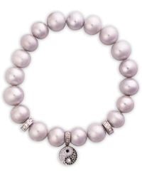 Loree Rodkin - 14K Yin Yang Diamond And Pearl Bracelet - Lyst