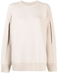Lanvin - Cape-back Virgin-wool Blend Jumper - Lyst