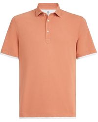 Brunello Cucinelli - Button-Fastening Short-Sleeve Polo Shirt - Lyst