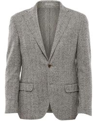 Corneliani - Blazer Boutonné À Motif De Chevrons - Lyst