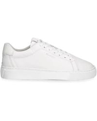 GANT - Logo-Print Leather Sneakers - Lyst