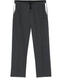BOSS - Side-Stripe Textured Trousers - Lyst