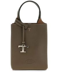 Tod's - T Timeless Hammered Leather Tote Bag - Lyst