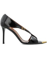 Giuseppe Zanotti - 90Mm Intrigo Patent-Leather Cross-Strap Heeled Sandals - Lyst