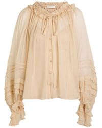 Zimmermann - Rebellion Corded Ruffled Blouse - Lyst