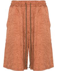 Song For The Mute - Paisley-jacquard Elasticated-waist Shorts - Lyst