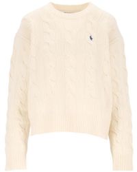 Polo Ralph Lauren - Cable-Knit Pony-Motif Sweater - Lyst