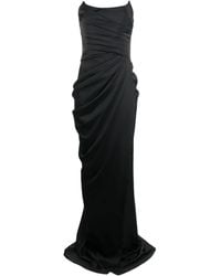 Ana Radu - Ruched Corset-Style Strapless Dress - Lyst