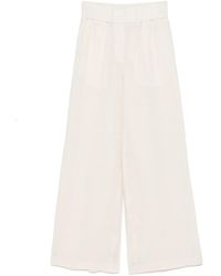 Peserico - Linen Trousers - Lyst